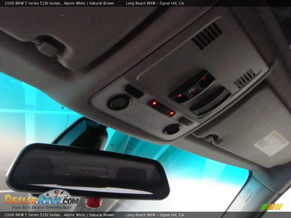2008 BMW 5 Series 528i Sedan Alpine White / Natural Brown Photo #35