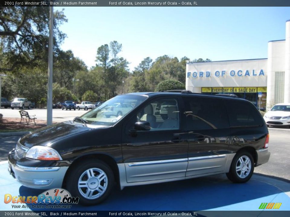2001 Ford Windstar SEL Black / Medium Parchment Photo #1