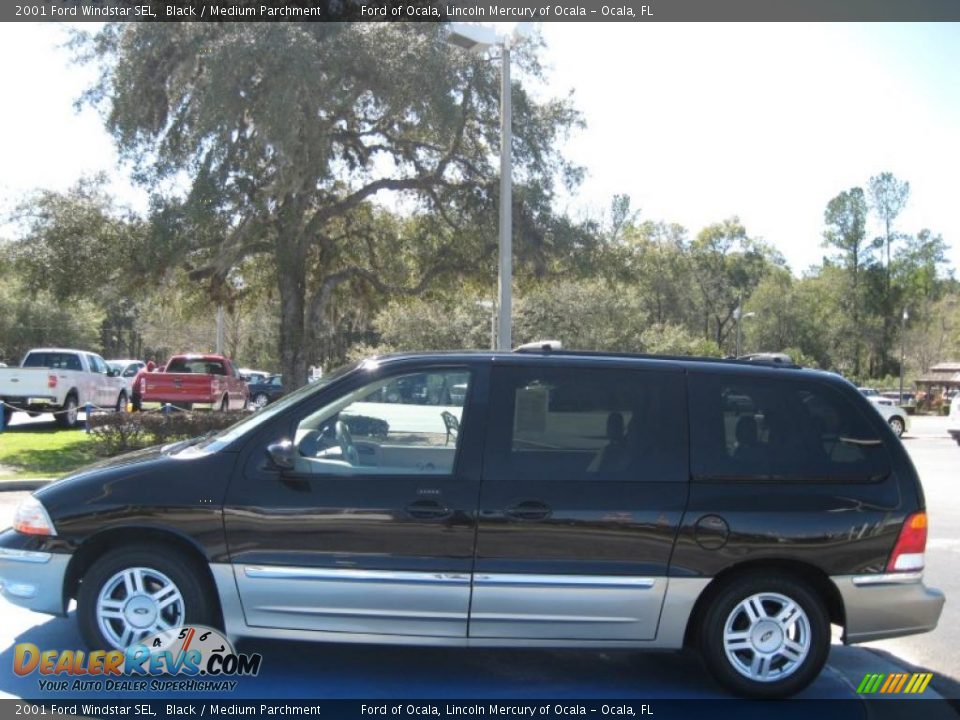 2001 Ford Windstar SEL Black / Medium Parchment Photo #2