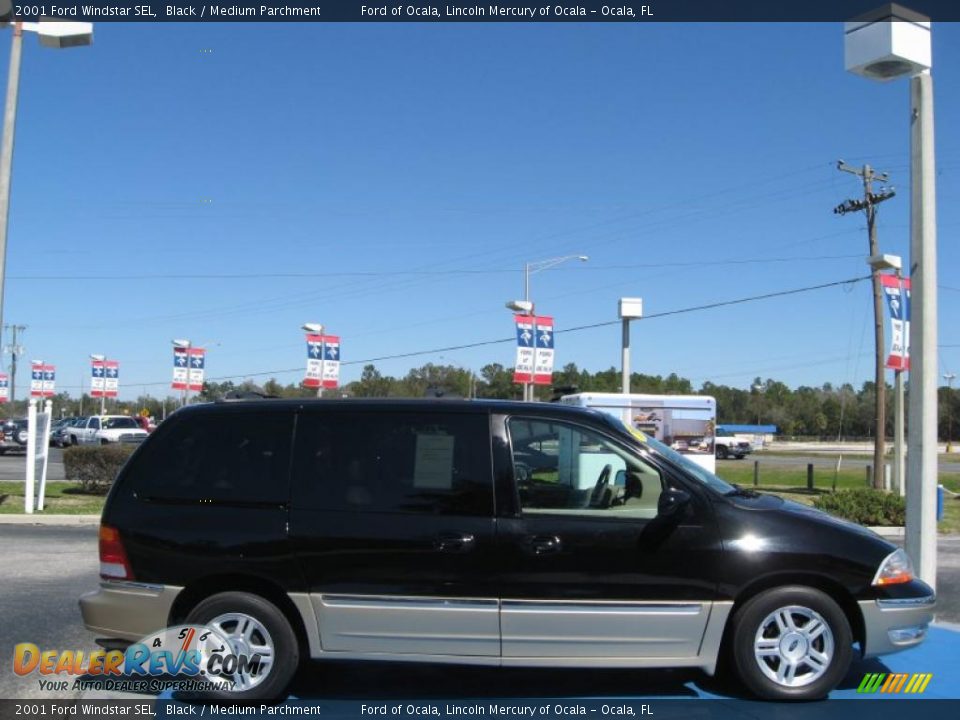 2001 Ford Windstar SEL Black / Medium Parchment Photo #6