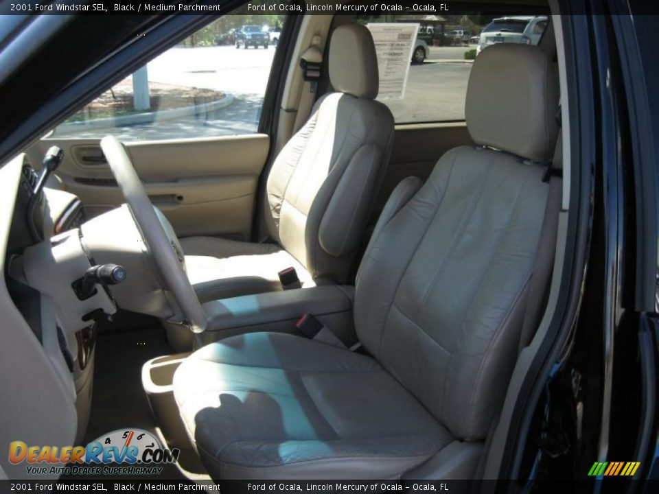 2001 Ford Windstar SEL Black / Medium Parchment Photo #10