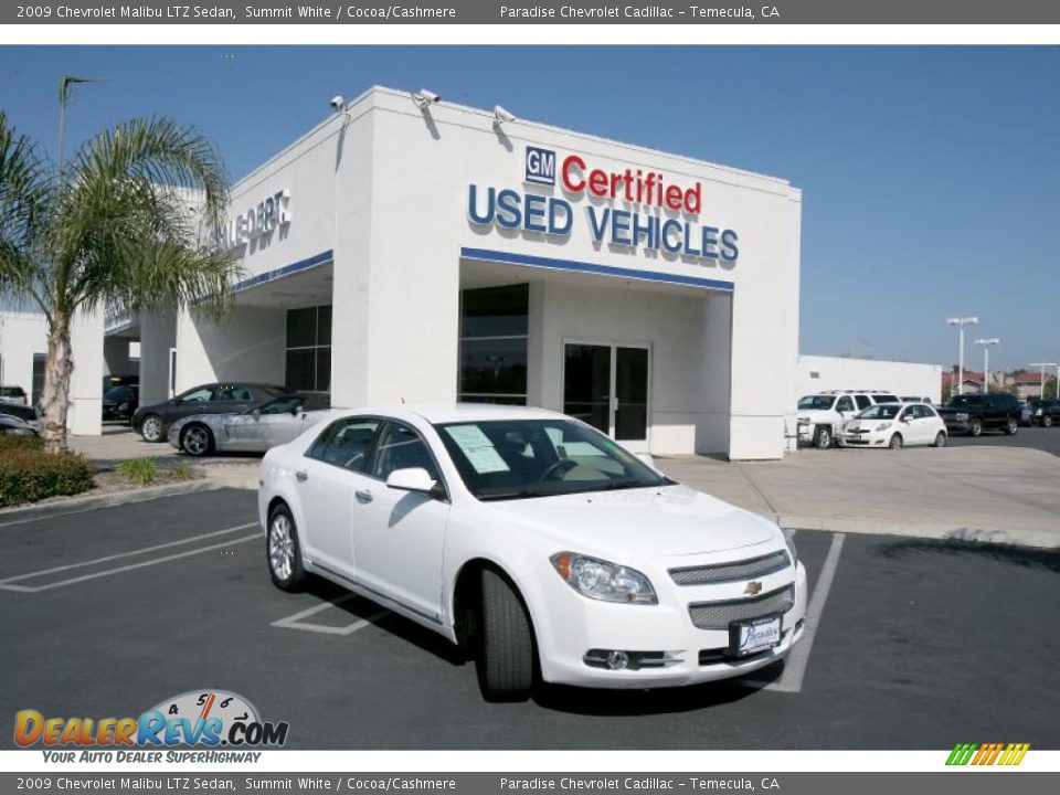 2009 Chevrolet Malibu LTZ Sedan Summit White / Cocoa/Cashmere Photo #1