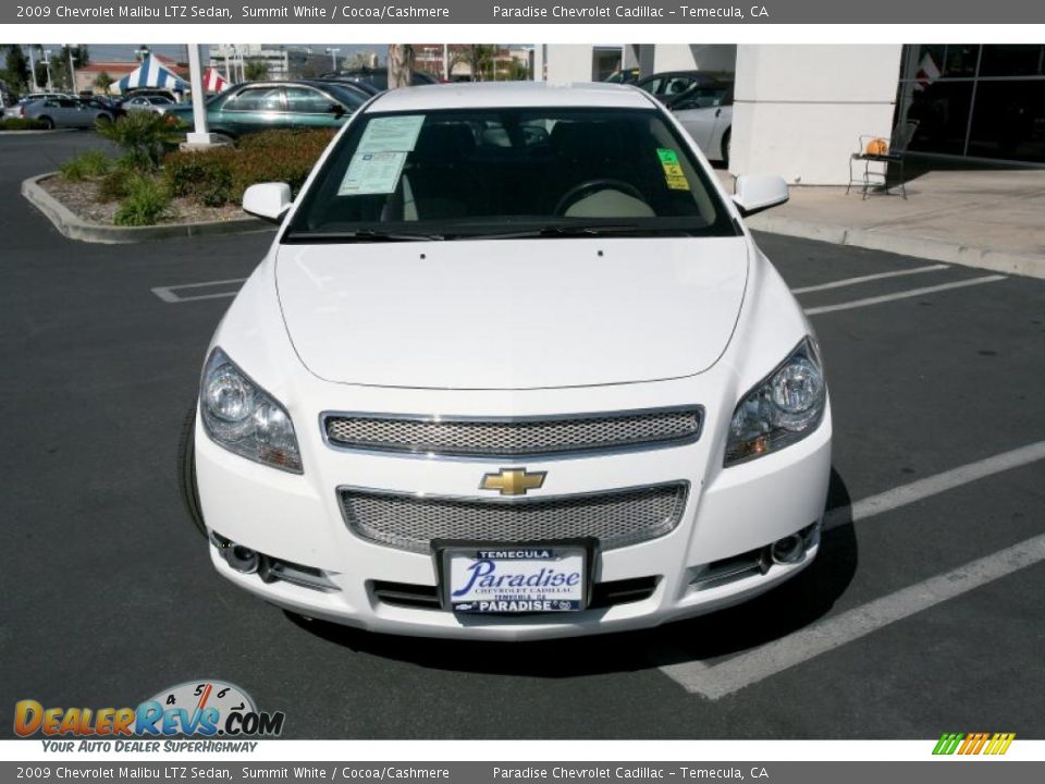 2009 Chevrolet Malibu LTZ Sedan Summit White / Cocoa/Cashmere Photo #3