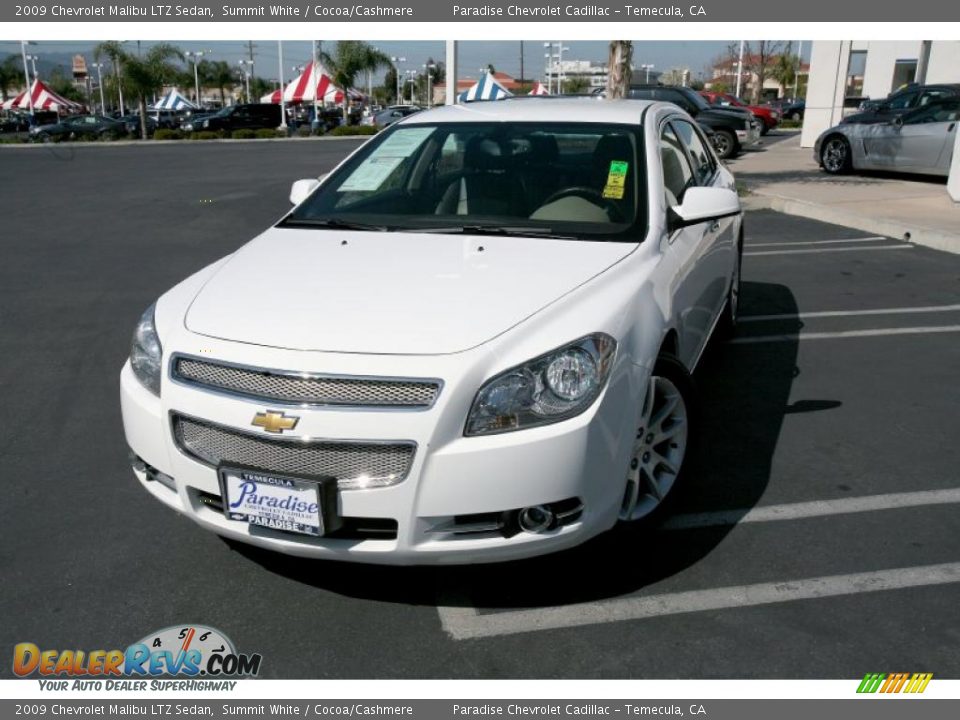 2009 Chevrolet Malibu LTZ Sedan Summit White / Cocoa/Cashmere Photo #4