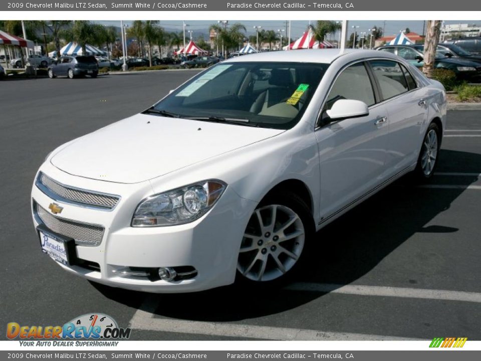 2009 Chevrolet Malibu LTZ Sedan Summit White / Cocoa/Cashmere Photo #5