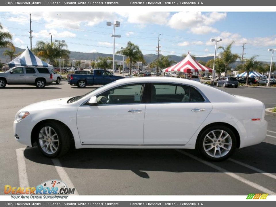 2009 Chevrolet Malibu LTZ Sedan Summit White / Cocoa/Cashmere Photo #6