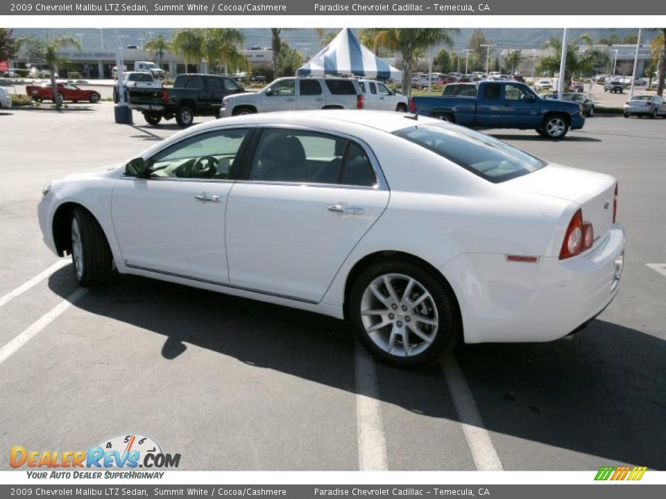 2009 Chevrolet Malibu LTZ Sedan Summit White / Cocoa/Cashmere Photo #7