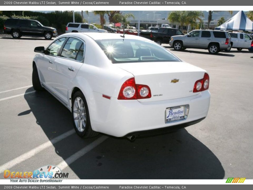 2009 Chevrolet Malibu LTZ Sedan Summit White / Cocoa/Cashmere Photo #8