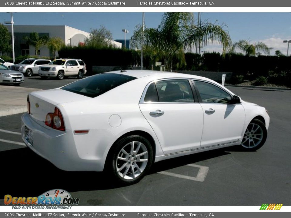 2009 Chevrolet Malibu LTZ Sedan Summit White / Cocoa/Cashmere Photo #11