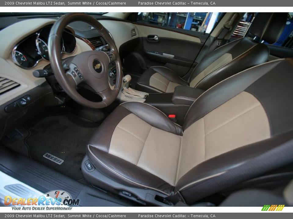 2009 Chevrolet Malibu LTZ Sedan Summit White / Cocoa/Cashmere Photo #23