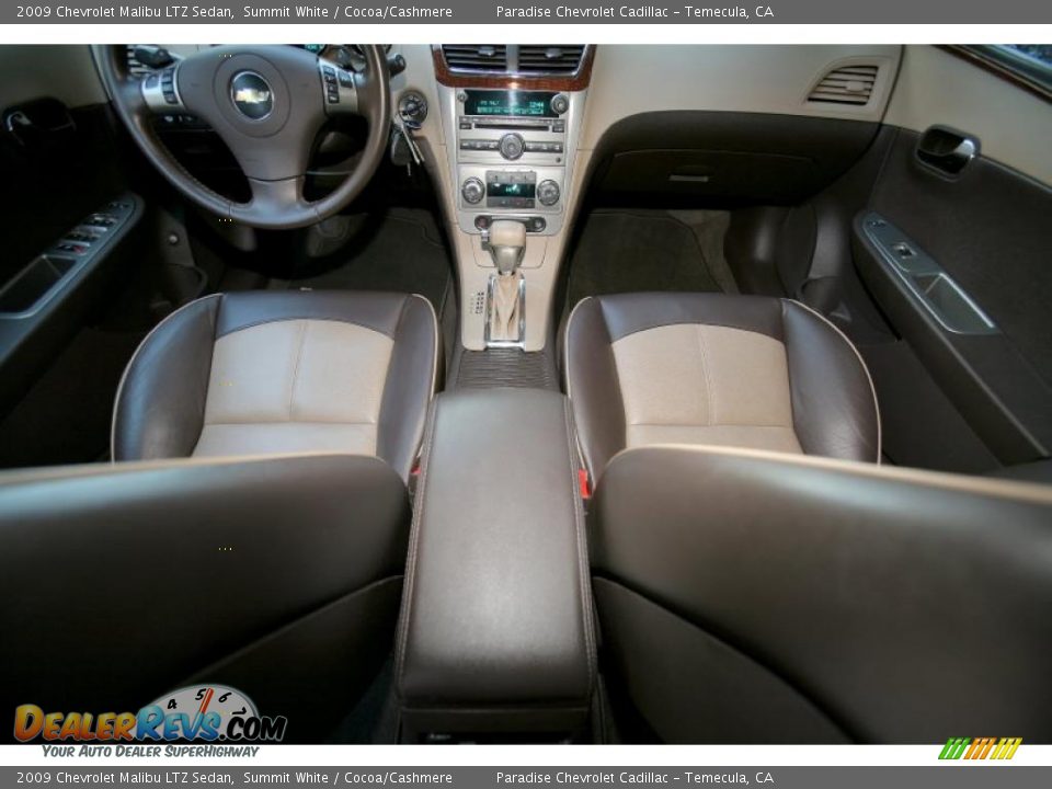 2009 Chevrolet Malibu LTZ Sedan Summit White / Cocoa/Cashmere Photo #25