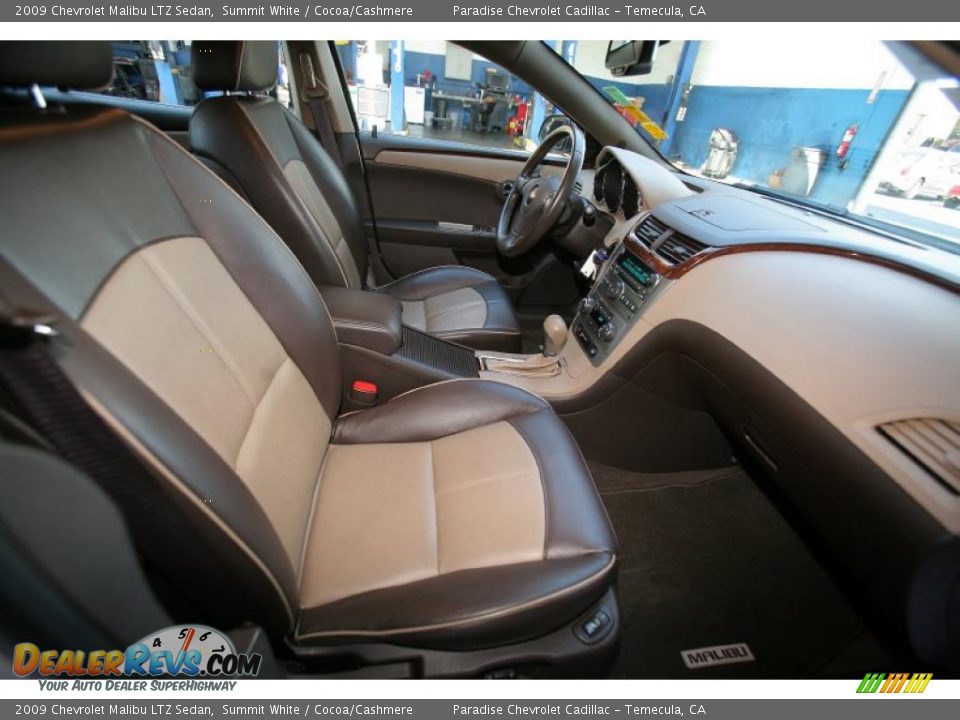 2009 Chevrolet Malibu LTZ Sedan Summit White / Cocoa/Cashmere Photo #27