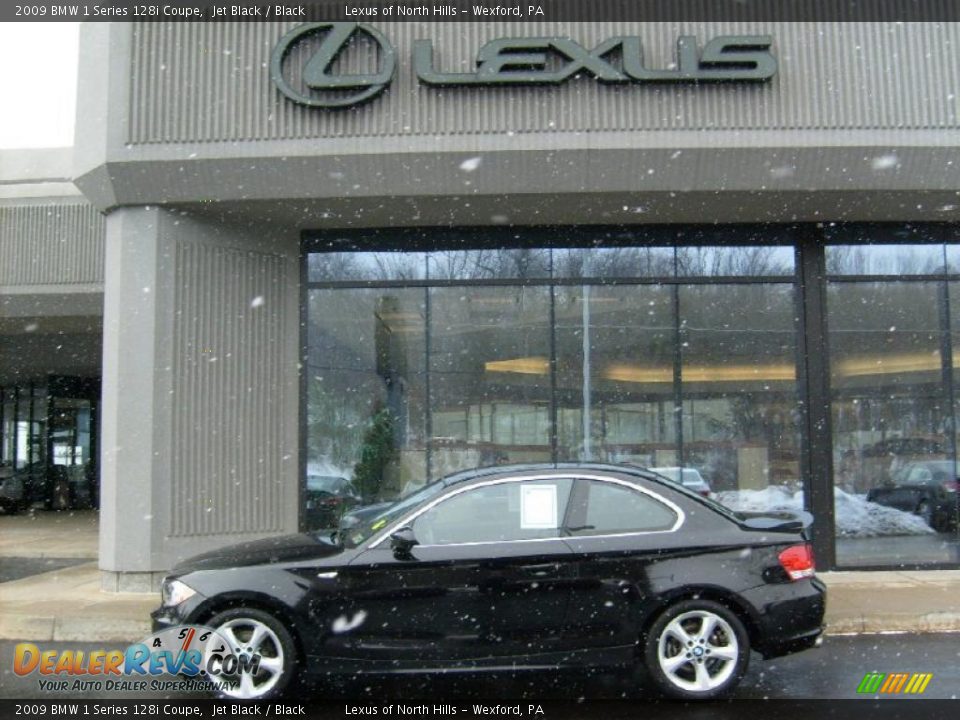 2009 BMW 1 Series 128i Coupe Jet Black / Black Photo #2