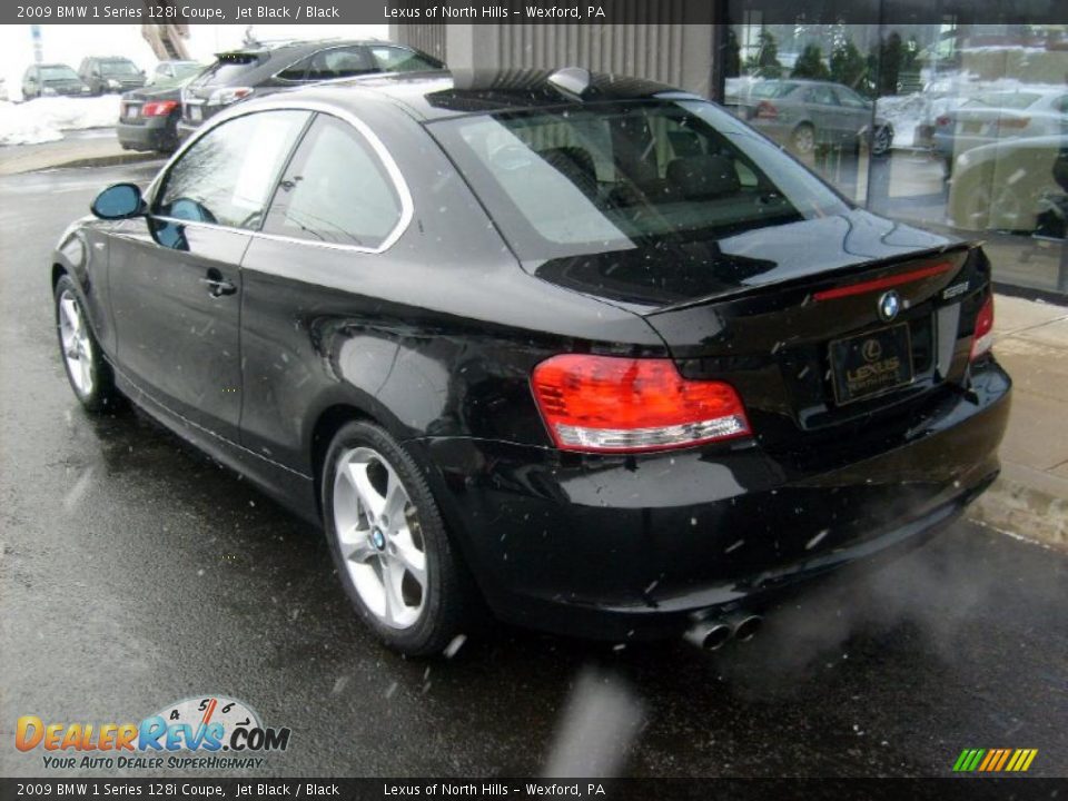 2009 BMW 1 Series 128i Coupe Jet Black / Black Photo #3