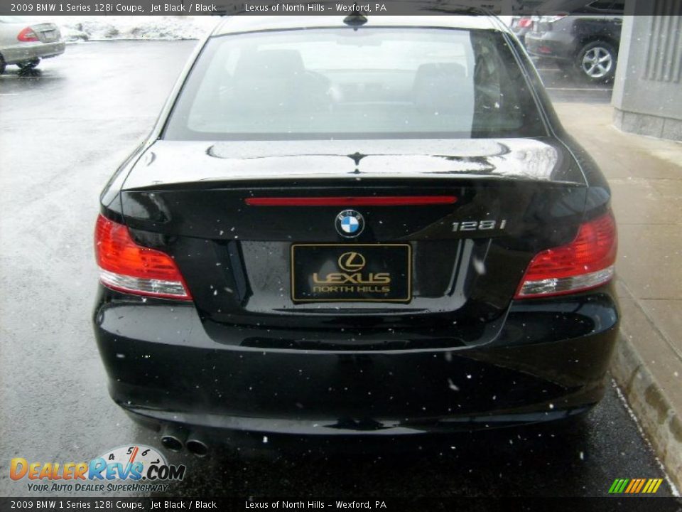 2009 BMW 1 Series 128i Coupe Jet Black / Black Photo #4