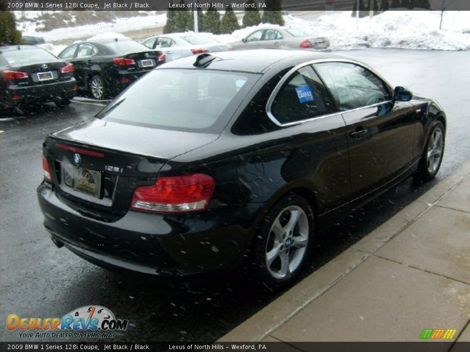 2009 BMW 1 Series 128i Coupe Jet Black / Black Photo #5