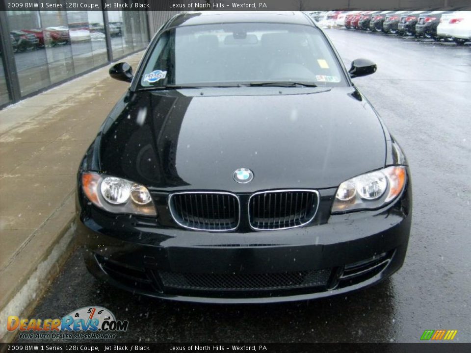 2009 BMW 1 Series 128i Coupe Jet Black / Black Photo #7