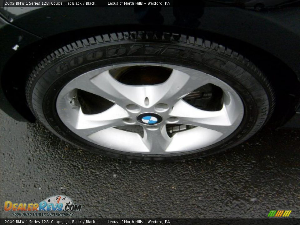 2009 BMW 1 Series 128i Coupe Jet Black / Black Photo #8