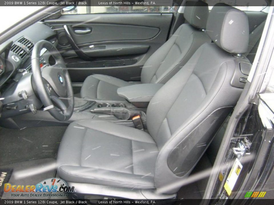 2009 BMW 1 Series 128i Coupe Jet Black / Black Photo #9