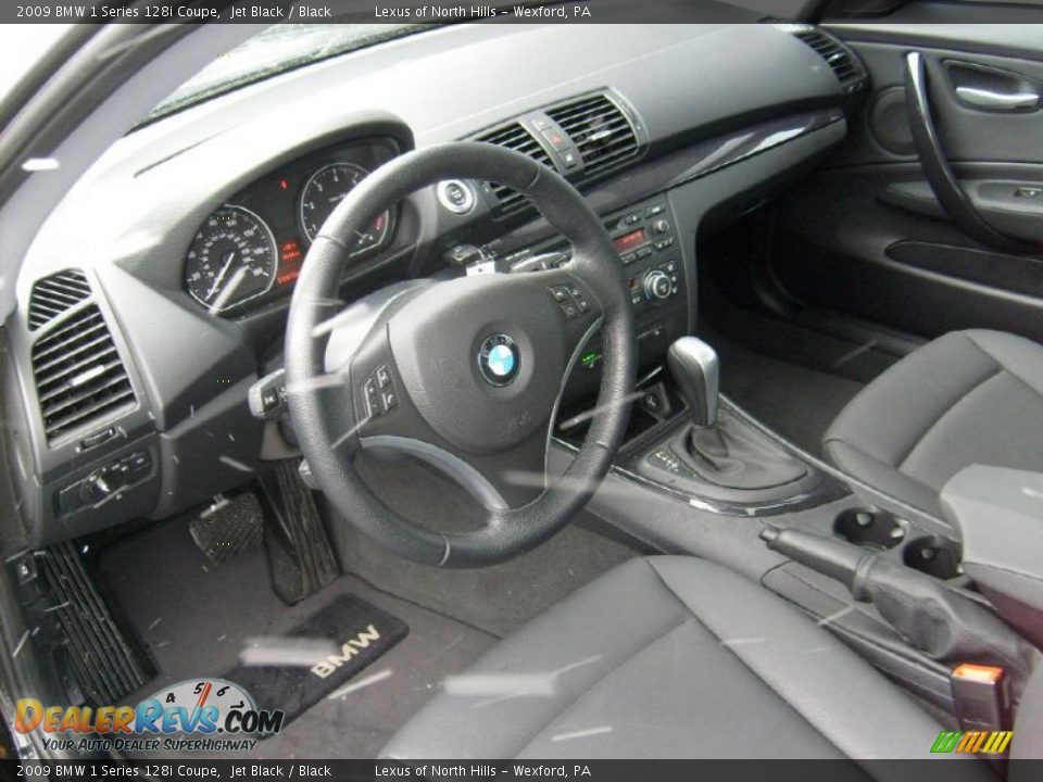 2009 BMW 1 Series 128i Coupe Jet Black / Black Photo #10