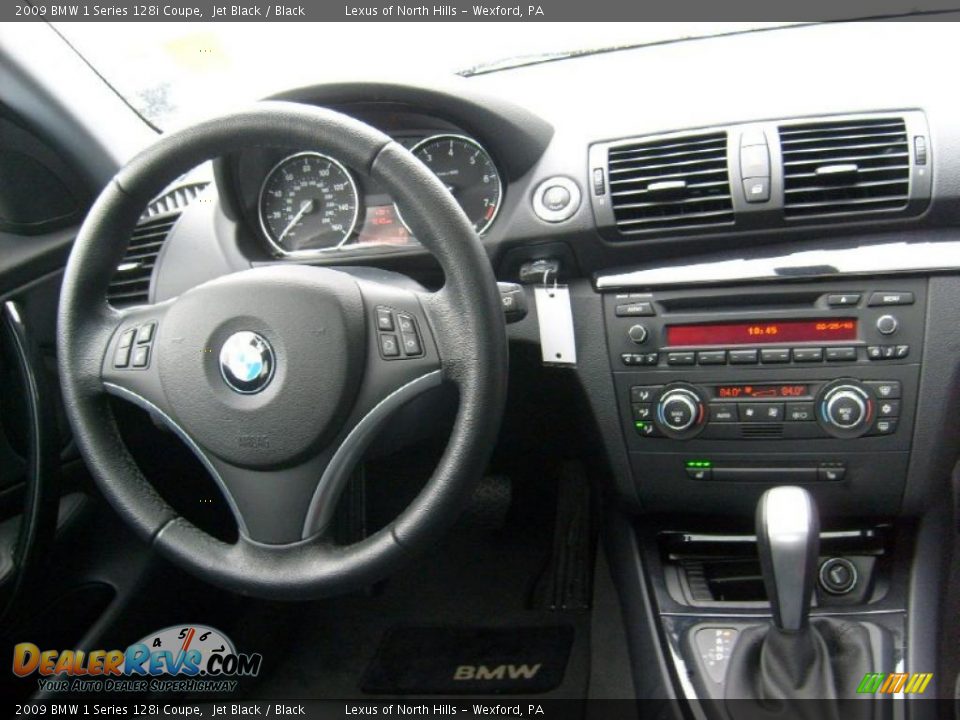2009 BMW 1 Series 128i Coupe Jet Black / Black Photo #15