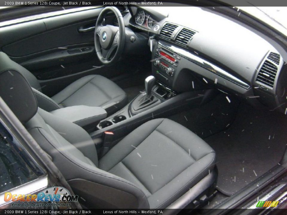 2009 BMW 1 Series 128i Coupe Jet Black / Black Photo #17