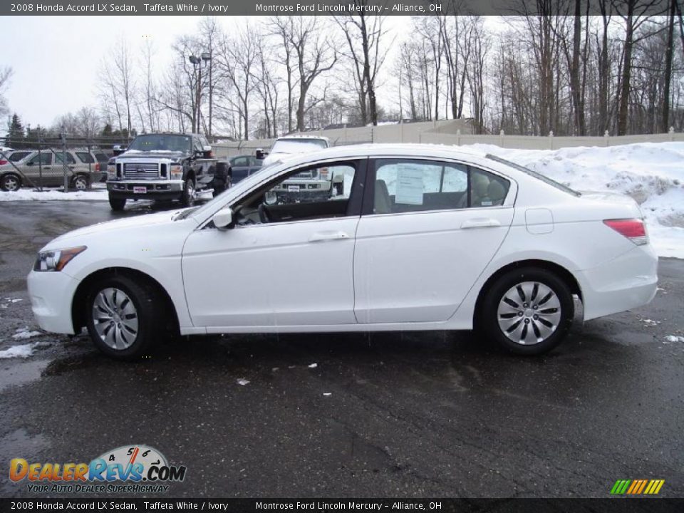 2008 Honda Accord LX Sedan Taffeta White / Ivory Photo #2