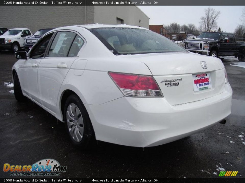 2008 Honda Accord LX Sedan Taffeta White / Ivory Photo #3