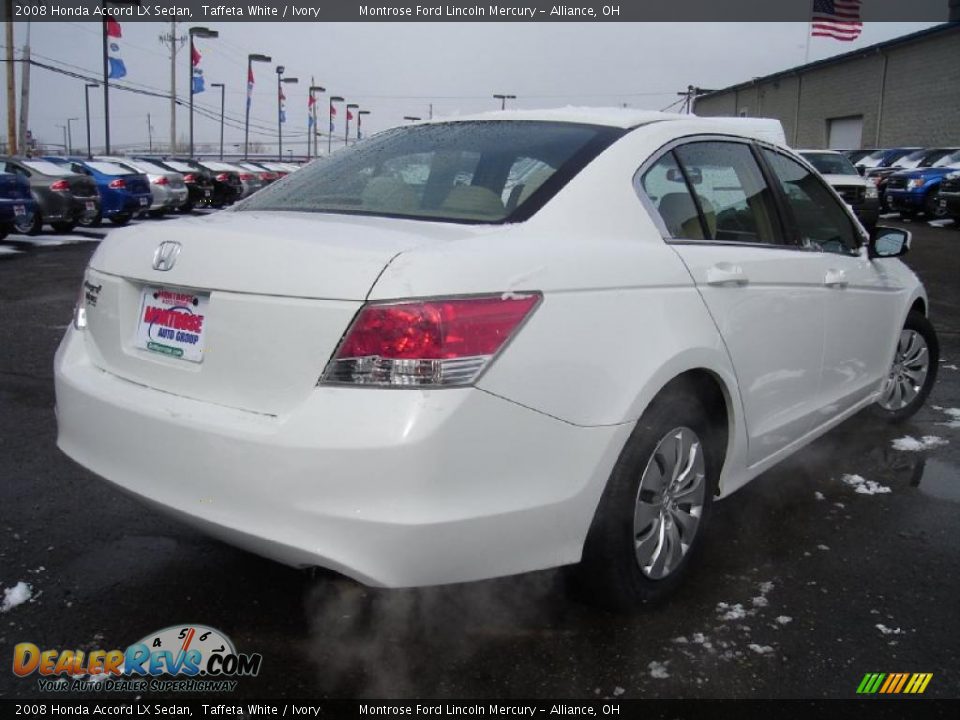 2008 Honda Accord LX Sedan Taffeta White / Ivory Photo #5