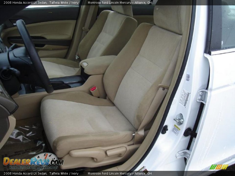 2008 Honda Accord LX Sedan Taffeta White / Ivory Photo #12