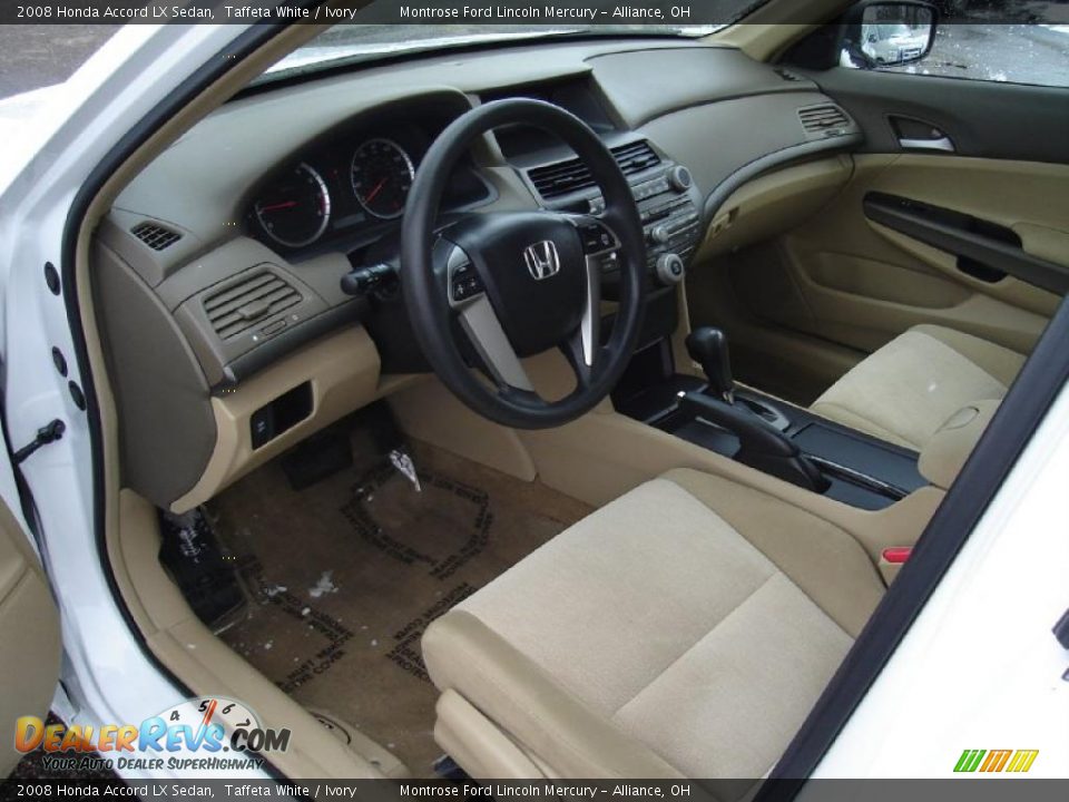 2008 Honda Accord LX Sedan Taffeta White / Ivory Photo #23