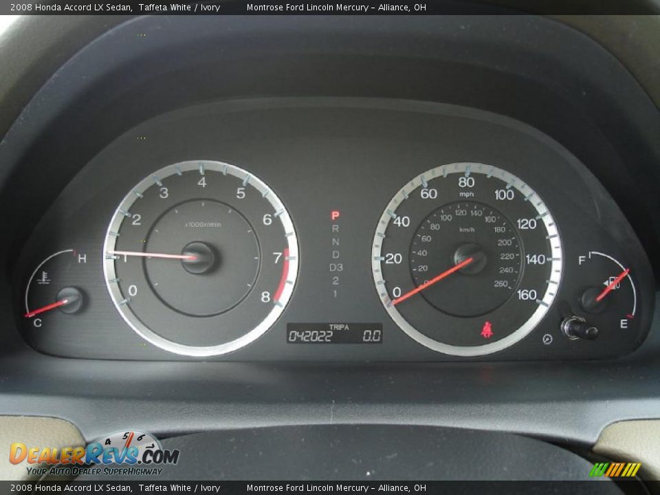 2008 Honda Accord LX Sedan Taffeta White / Ivory Photo #25