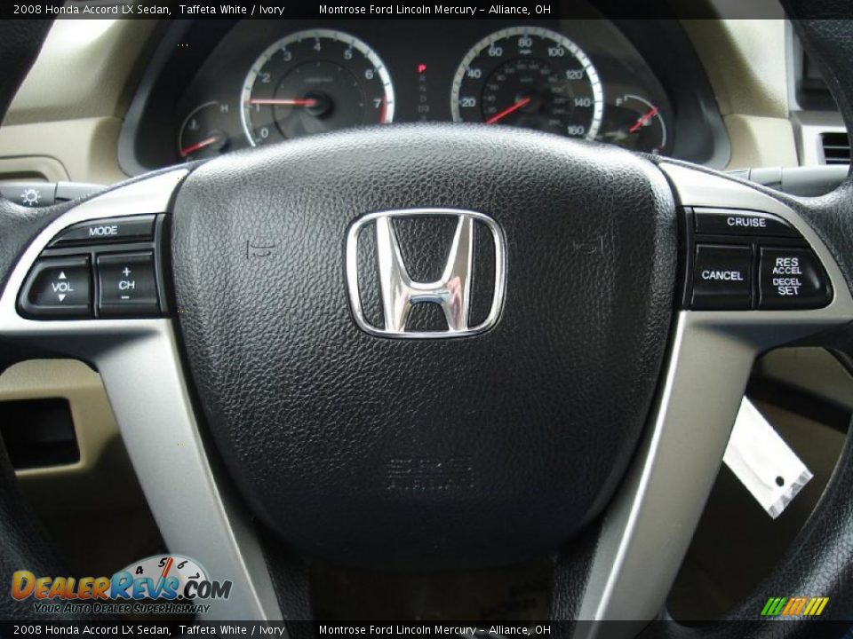 2008 Honda Accord LX Sedan Taffeta White / Ivory Photo #26