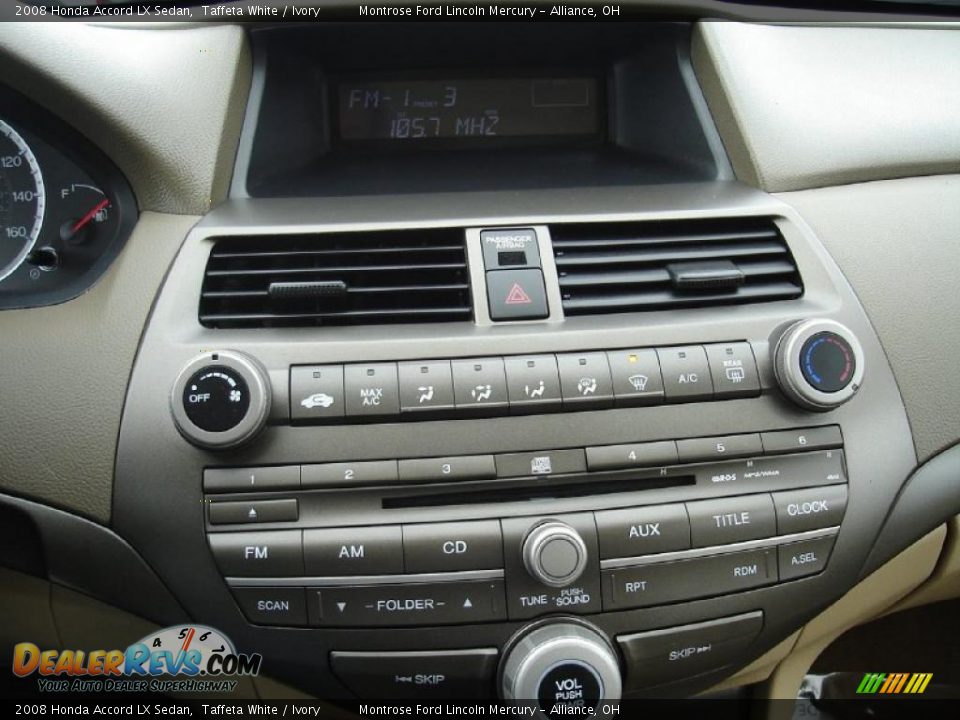 2008 Honda Accord LX Sedan Taffeta White / Ivory Photo #27