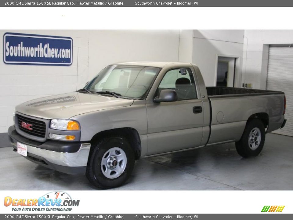 2000 GMC Sierra 1500 SL Regular Cab Pewter Metallic / Graphite Photo #1