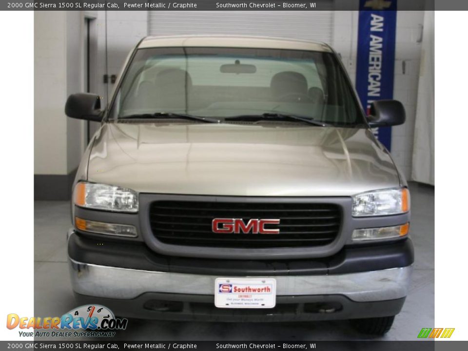 2000 GMC Sierra 1500 SL Regular Cab Pewter Metallic / Graphite Photo #2