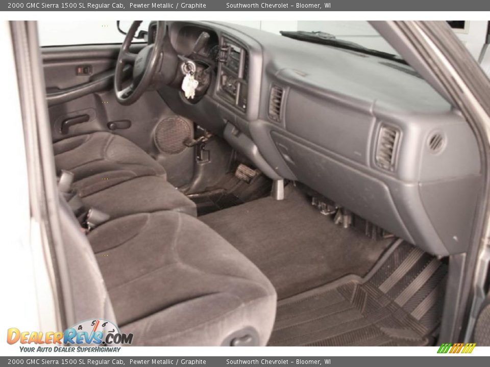 2000 GMC Sierra 1500 SL Regular Cab Pewter Metallic / Graphite Photo #4