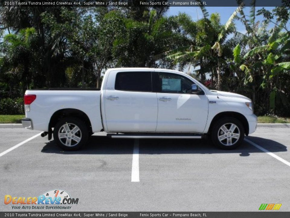 2010 Toyota Tundra Limited CrewMax 4x4 Super White / Sand Beige Photo #1