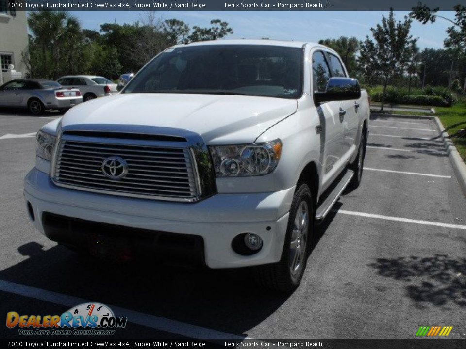 2010 Toyota Tundra Limited CrewMax 4x4 Super White / Sand Beige Photo #2