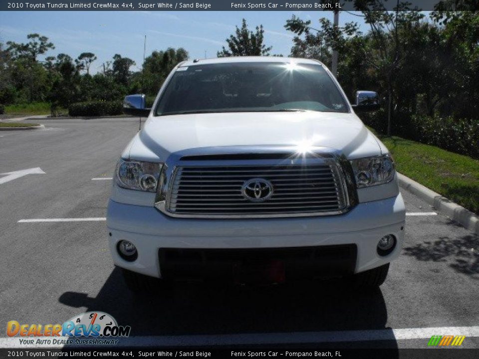 2010 Toyota Tundra Limited CrewMax 4x4 Super White / Sand Beige Photo #3