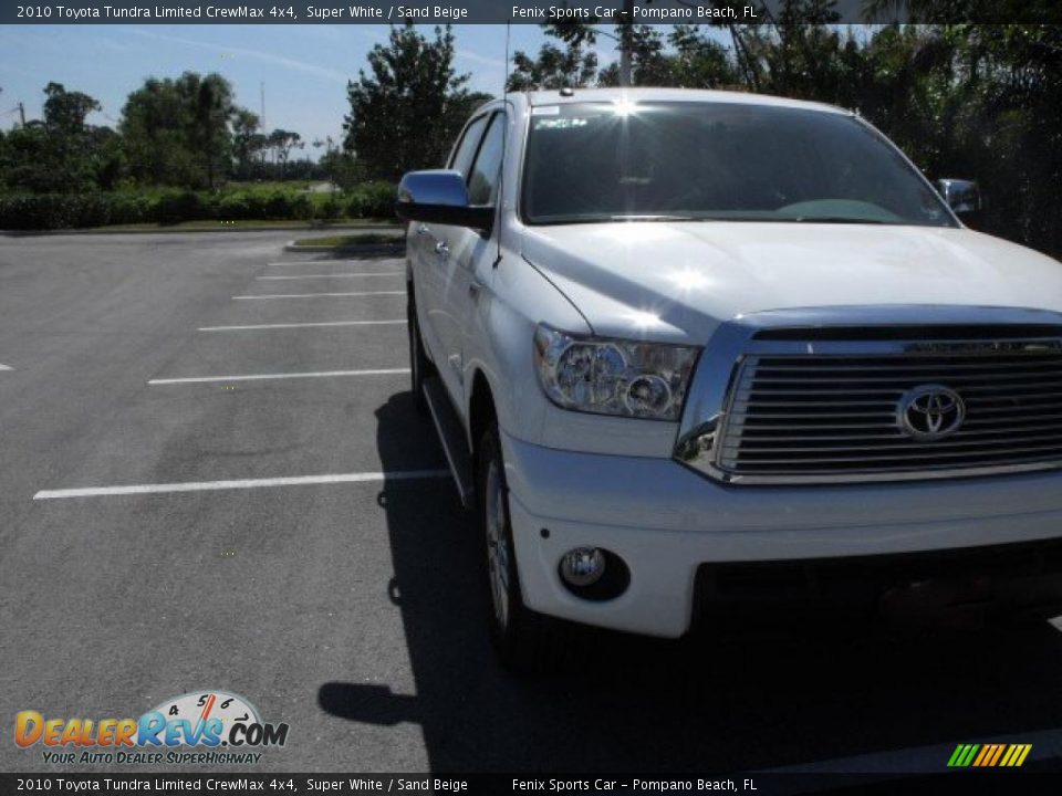 2010 Toyota Tundra Limited CrewMax 4x4 Super White / Sand Beige Photo #4