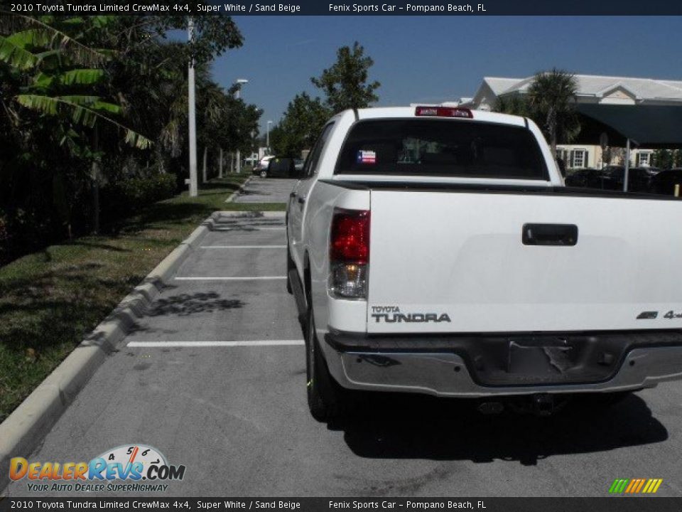 2010 Toyota Tundra Limited CrewMax 4x4 Super White / Sand Beige Photo #5