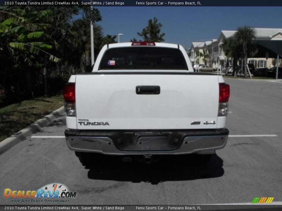2010 Toyota Tundra Limited CrewMax 4x4 Super White / Sand Beige Photo #6