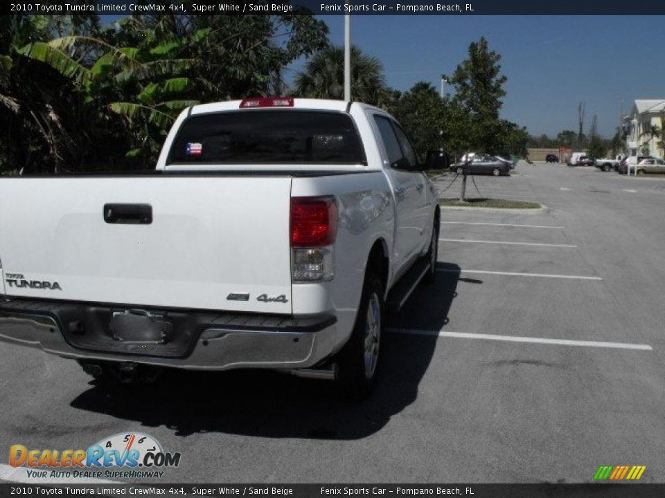 2010 Toyota Tundra Limited CrewMax 4x4 Super White / Sand Beige Photo #7
