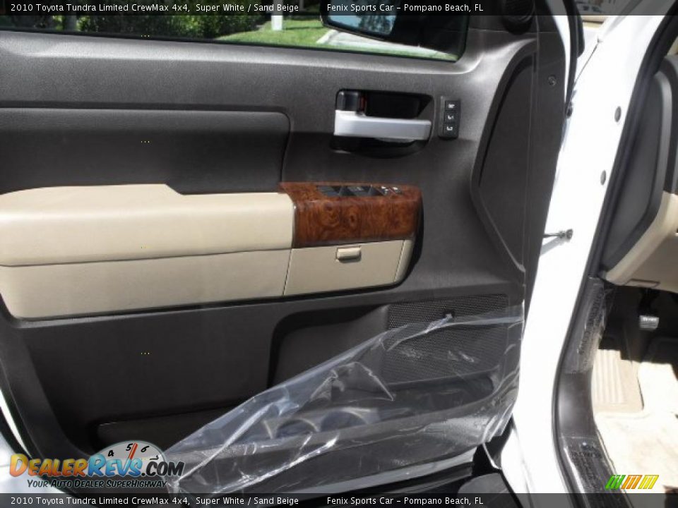 2010 Toyota Tundra Limited CrewMax 4x4 Super White / Sand Beige Photo #9