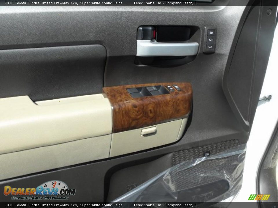 2010 Toyota Tundra Limited CrewMax 4x4 Super White / Sand Beige Photo #10