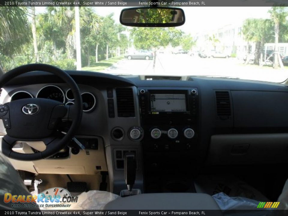 2010 Toyota Tundra Limited CrewMax 4x4 Super White / Sand Beige Photo #15