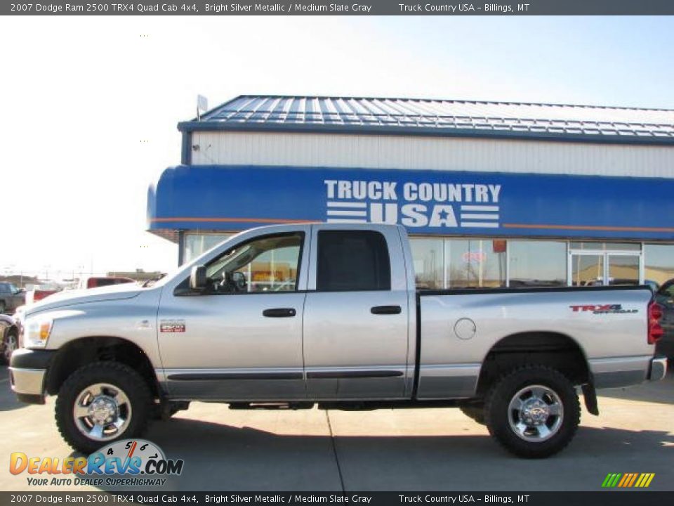 2007 Dodge Ram 2500 TRX4 Quad Cab 4x4 Bright Silver Metallic / Medium Slate Gray Photo #1