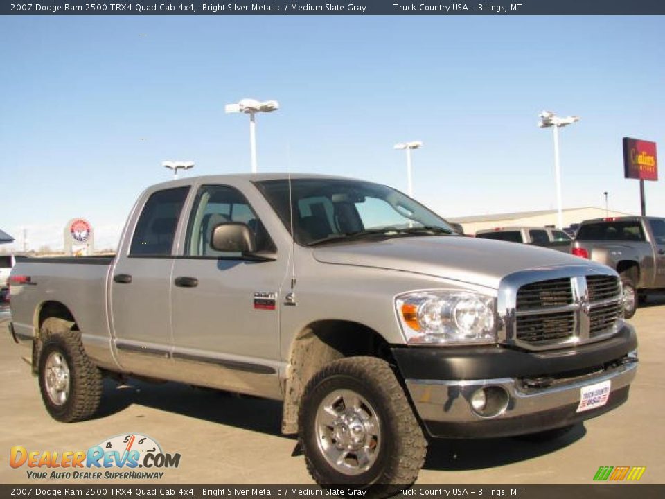 2007 Dodge Ram 2500 TRX4 Quad Cab 4x4 Bright Silver Metallic / Medium Slate Gray Photo #4