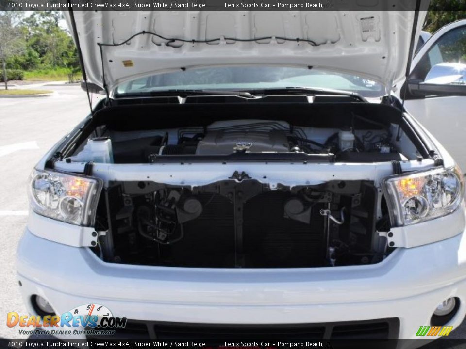 2010 Toyota Tundra Limited CrewMax 4x4 Super White / Sand Beige Photo #23